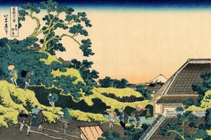 Fuji vom Mishima-Pass, Edo, um 1830 von Katsushika Hokusai