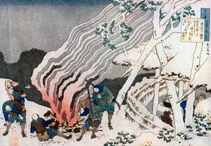 Jäger am Feuer im Schnee, ca. 1835