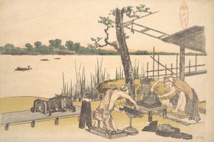 Imadogawa, ca. 1801-4 von Katsushika Hokusai