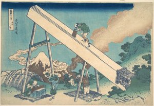In den Bergen der Provinz Tōtomi, aus der Serie Sechsunddreißig Ansichten des Berges Fuji von Katsushika Hokusai