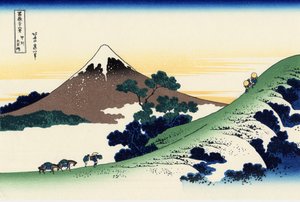 Inume-Pass in der Provinz Kai, um 1830 (Holzschnitt) von Katsushika Hokusai