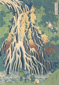 Kirifuri-Wasserfall am Kurokami-Berg in Shimotsuke, ca. 1832 von Katsushika Hokusai