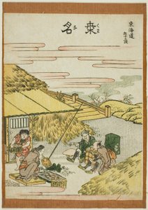 Kuwana, aus der Serie "Dreiundfünfzig Stationen des Tokaido (Tokaido gojusan tsugi)"