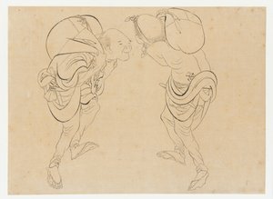 Arbeiter, spätes 18. bis frühes 19. Jahrhundert von Katsushika Hokusai