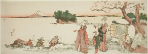 Damen in Shichirigahama von Katsushika Hokusai