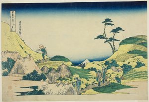 Unteres Meguro (Shimo Meguro), aus der Serie "Sechsunddreißig Ansichten des Berges Fuji (Fugaku sanjurokkei)"