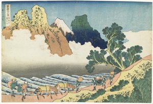 Minobu-Fluss und Berg Fuji von hinten gesehen, 1831-1834