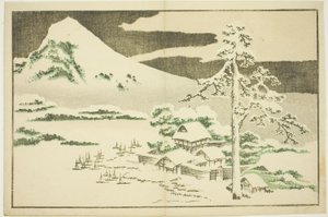 Der Berg Fuji im Winter, aus dem Bilderbuch der realistischen Gemälde von Hokusai (Hokusai shashin gafu) von Katsushika Hokusai