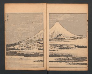 Berg Fuji im Bambushain, aus Einhundert Ansichten des Berges Fuji von Katsushika Hokusai