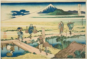 Nakahara in der Provinz Sagami (Soshu Nakahara), aus der Serie "Sechsunddreißig Ansichten des Berges Fuji (Fugaku sanjurokkei)"