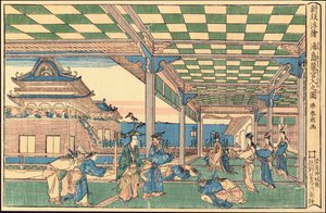 Neu veröffentlichte Perspektivzeichnung: Urashima betritt den Drachenpalast