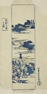Nihonbashi-Brücke, Umschlag für die Serie "Hundert Ansichten der östlichen Hauptstadt (Toto hyakkei)" von Katsushika Hokusai