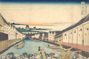 Nihonbashi in Edo, aus der Serie Sechsunddreißig Ansichten des Berges Fuji, ca. 1830-32