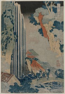 Ono-Wasserfall auf der Kiso-Straße aus der Serie Eine Tour der Wasserfälle in den Provinzen, frühe 1830er Jahre von Katsushika Hokusai