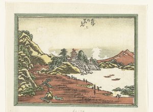 Aufklarung nach einem Sturm in Awazu (Gegraveerde Acht gezichten op de provincie Omi) von Katsushika Hokusai