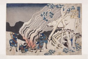 Gedicht von Minamoto No Muneyuki von Katsushika Hokusai
