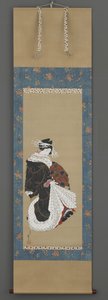 Porträt einer gehenden Kurtisane, ca. 1815-19 von Katsushika Hokusai