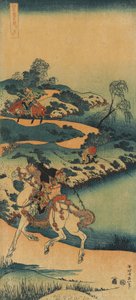 Druck aus der Serie "Ein wahrer Spiegel chinesischer und japanischer Gedichte" von Katsushika Hokusai