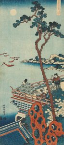 Druck aus der Serie „Ein wahrer Spiegel chinesischer und japanischer Gedichte“ von Katsushika Hokusai