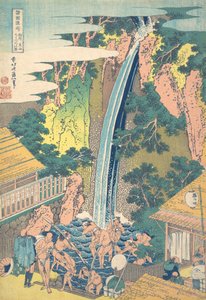 Roben-Wasserfall bei Oyama in der Provinz Sagami aus der Serie von Katsushika Hokusai