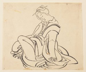 Sitzende Frau