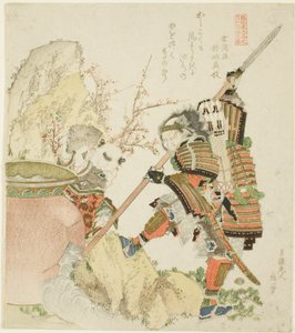 Sima Guang und Shibata Katsuie, aus der Serie "Fünf Geschwisterbilder von China und Japan für die Zakurogaki-Gruppe" von Katsushika Hokusai