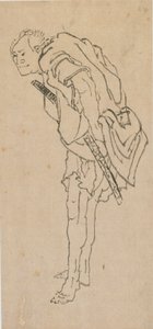 Stehender Mann von Katsushika Hokusai