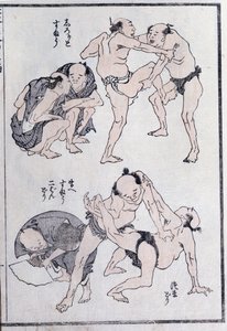 Studien von Gesten und Haltungen von Ringern, aus einem Manga