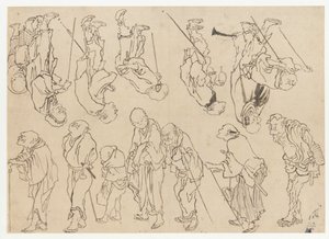 Studien von lahmen Pilgern, Edo-Periode, 19. Jahrhundert