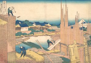 Tatekawa in Honjo, aus der Serie Sechsunddreißig Ansichten des Berges Fuji, ca. 1830-32 von Katsushika Hokusai