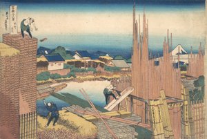 Tatekawa in Honjo, aus der Serie Sechsunddreißig Ansichten des Berges Fuji, ca. 1830-32 von Katsushika Hokusai