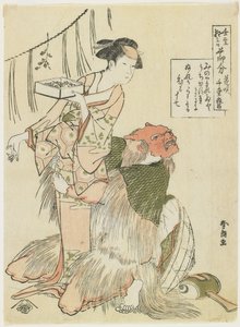 Der Tag vor dem Frühlingsbeginn, ca. 1790 von Katsushika Hokusai