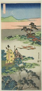 Der Minister Toru (Toru no Otodo), aus der Serie "Spiegel japanischer und chinesischer Gedichte (Shiika shashinkyo)" von Katsushika Hokusai