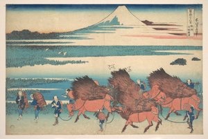 Die neuen Felder bei Ōno in der Provinz Suruga, aus der Serie Sechsunddreißig Ansichten des Berges Fuji von Katsushika Hokusai