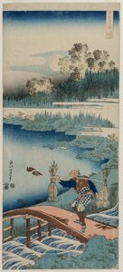 Der Schilfsammler, aus der Serie Ein wahrer Spiegel der chinesischen und japanischen Poesie, 1834-1835 von Katsushika Hokusai