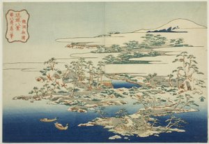 Das Geräusch des Windes in den Kiefern bei Ryuto, aus der Serie "Acht Ansichten der Ryukyu-Inseln (Ryukyu hakkei)"