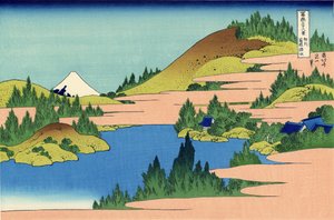 Der See von Hakone in der Provinz Segami von Katsushika Hokusai