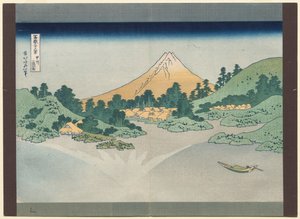 Sechsunddreißig Ansichten des Berges Fuji: Die Oberfläche des Sees Misaka in der Provinz Kai von Katsushika Hokusai