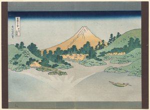 Sechsunddreißig Ansichten des Berges Fuji: Die Oberfläche des Sees Misaka in der Provinz Kai, frühe 1830er Jahre von Katsushika Hokusai