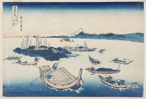 Tsukuda-jima in der Provinz Musashi von Katsushika Hokusai