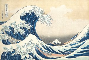 Unter der Welle vor Kanagawa Kanagawa oki nami ura, auch bekannt als Die große Welle, ca. 1830-32 von Katsushika Hokusai