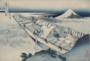 Ushibori in der Provinz Hitachi, aus der Serie Sechsunddreißig Ansichten des Berges Fuji von Katsushika Hokusai