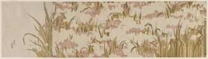 Weiße und violette Schwertlilien von Katsushika Hokusai