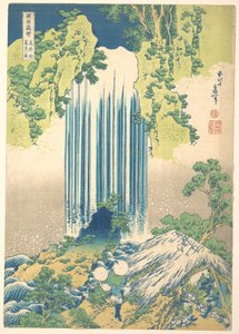 Yōrō-Wasserfall in der Provinz Mino, aus der Serie Eine Tour zu Wasserfällen in verschiedenen Provinzen von Katsushika Hokusai