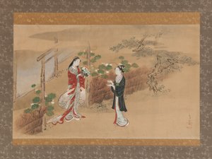 Abendgesichter Yugao Kapitel aus Die Geschichte von Genji, 18. Jahrhundert