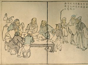 Die neun Alten, 1813, 1924 von Kawamura Bunpo