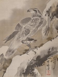 Adler hält kleinen Vogel, ca. 1887