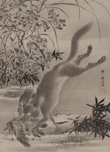 Fuchs fängt Vogel, ca. 1887