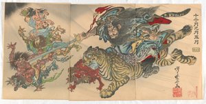Zwölf Monate: Mai von Kawanabe Kyosai