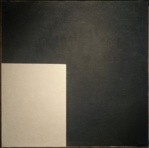 Schwarz und Weiß. Suprematistische Komposition